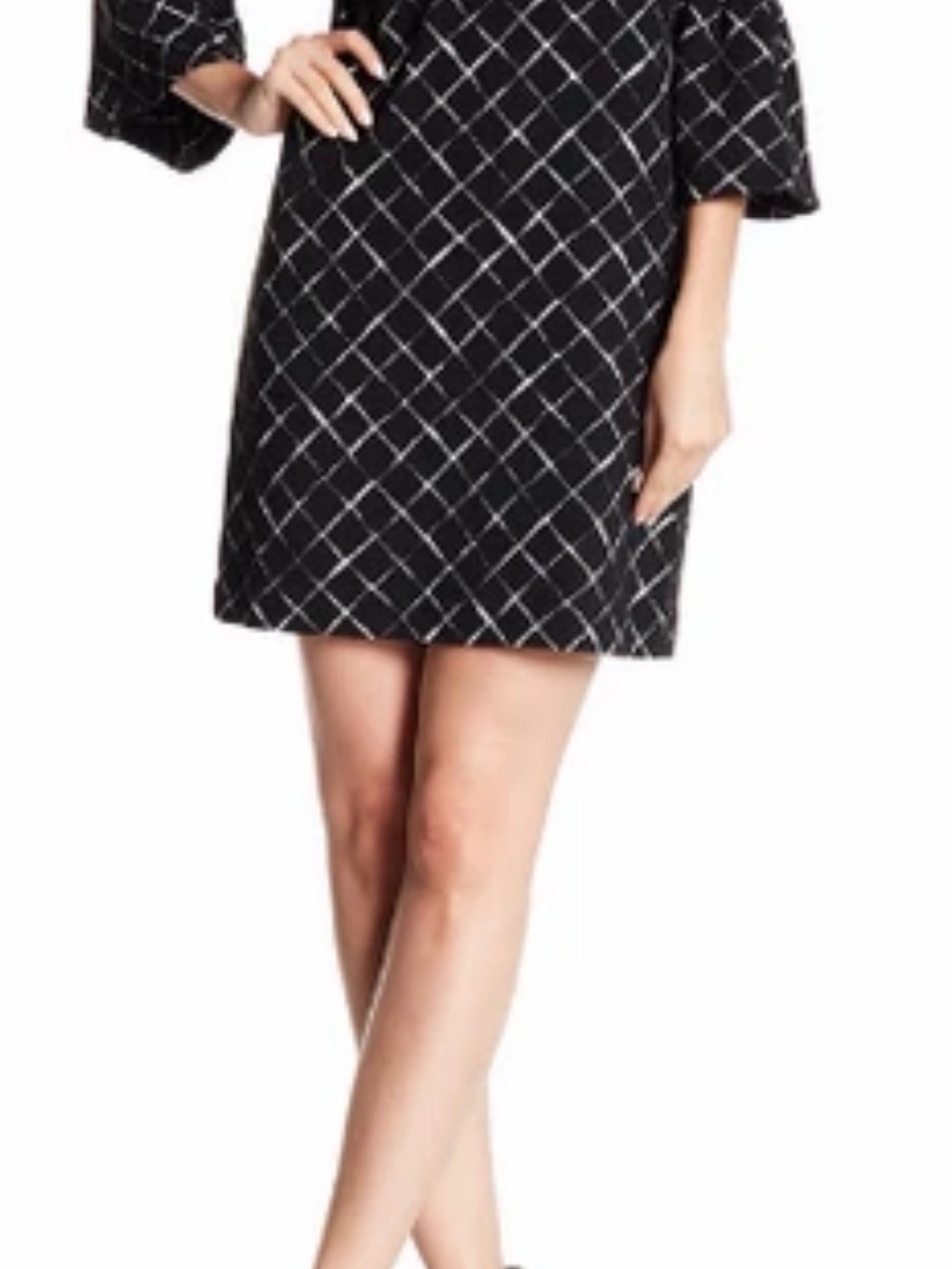 Calvin Klein Black Dress with White Grid